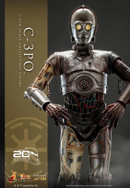 Pre-Orders Hot Toys Movie Masterpiece Series - Star Wars Episode II: Attack Of The Clones - C-3PO 15 Pre-Orders Hot Toys Movie Masterpiece Series - Star Wars Episode II: Attack Of The Clones - C-3PO