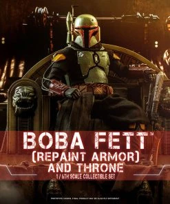 Pre-Orders Hot Toys 1/6 Scale Television Masterpiece Series - The Mandalorian - Boba Fett & Throne Set (Repaint Armor)