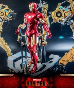 Pre-Orders Hot Toys Quarter Scale Series Diecast - Iron Man Mark IV With Suit-Up Gantry (Deluxe)