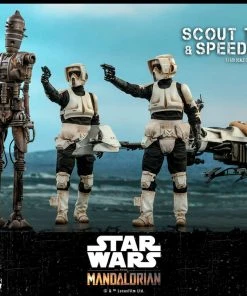 Hot Toys - The Mandalorian - Scout Trooper And Speeder Bike Movies / TV / Sports