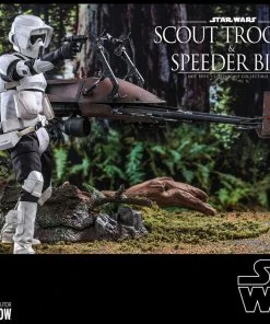 Hot Toys Movie Masterpiece - 1/6 Scale Scout Trooper And Speeder Bike (Episode VI: Return Of The Jedi)