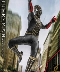 Comics Hot Toys Movie Masterpiece 1/6 Scale Figure - Spider-Man (Black & Gold Suit) - Spider-Man: No Way Home